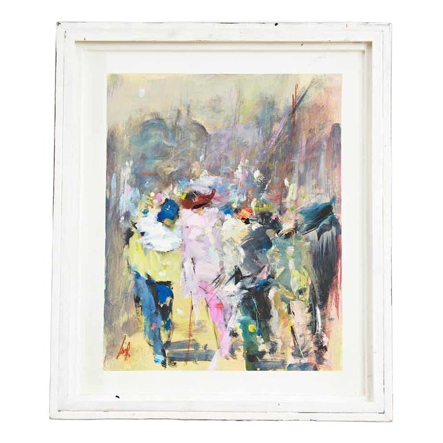 Renzo Piccoli, Figurative Scene, Oil Painting For Sale