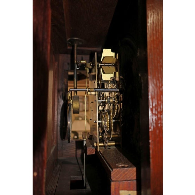 Ansonia Mahogany Bronze Mounted Floor Clock Grandfather Clock Circa 1900 For Sale - Image 16 of 18