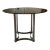 Modern Aluminum Base and Round Smoky Glass Top Dining Table For Sale