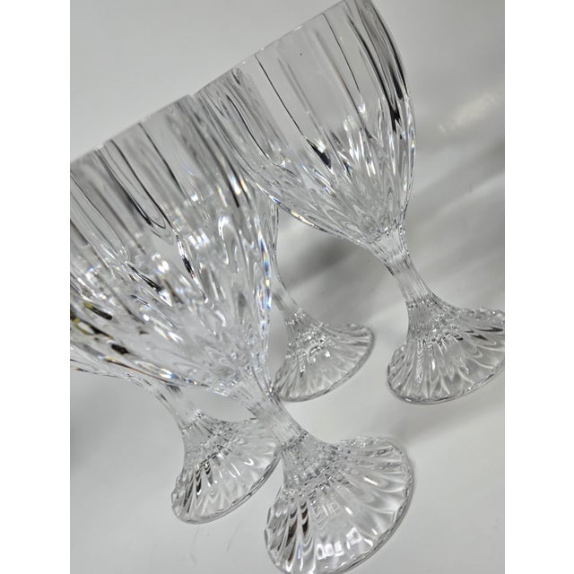 Late 20th Century Hollywood Regency Crystal Goblets- Set of Four For Sale - Image 12 of 18