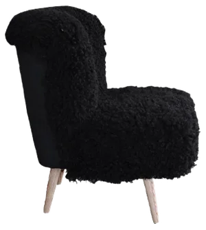 Mid-Century Sheepskin Cocktail Chair, 1960s