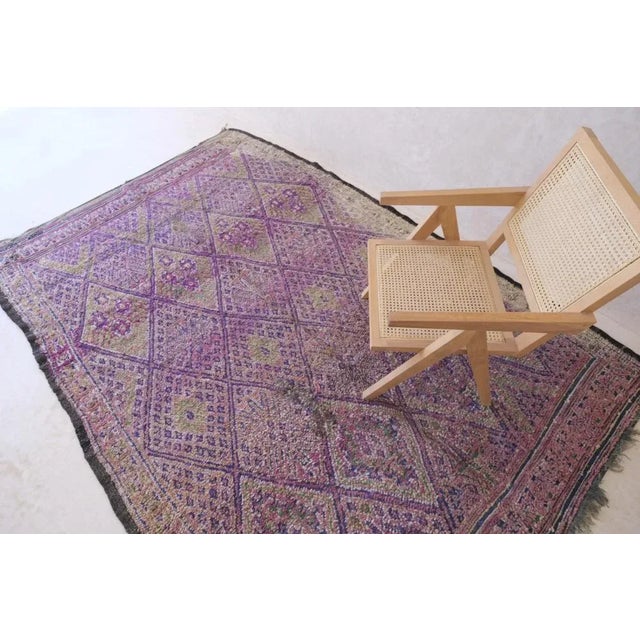 Mid-Century Moroccan Rug - 6'8" X 10'0" Ft For Sale - Image 10 of 10