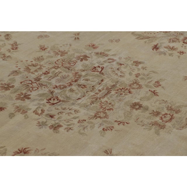 2010s Rug & Kilim’s European Axminster Style Rug in Cream With Floral Patterns For Sale - Image 5 of 10