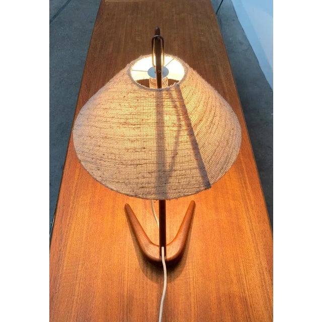 Kalmar Mid-Century Teak Dornstab Table Lamp by A. Pöll for Kalmar For Sale - Image 4 of 18