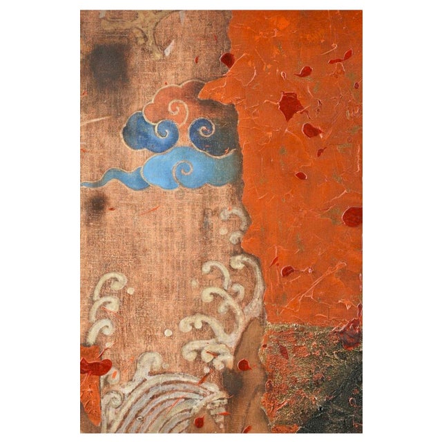 Abstract Expressionism Wang Tao, Large Chinese Contemporary Abstract Art Mixed Media Collage Painting Wang Tao, 2007 For Sale - Image 3 of 18