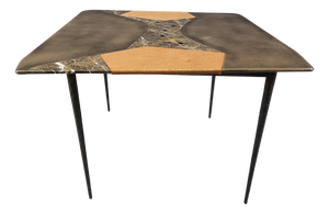 Hand Made Dining Table with Marble, 1990s