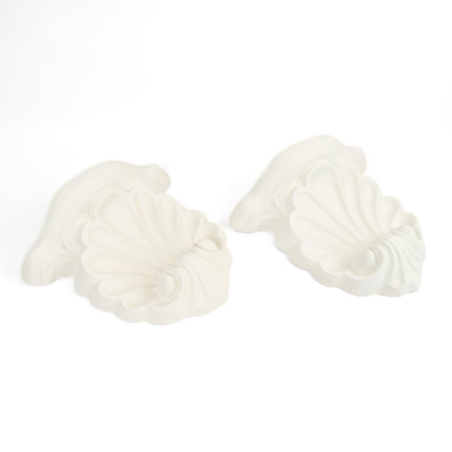 Vintage Plaster Shell Scroll Wall Shelves - A Pair For Sale In New York - Image 6 of 16