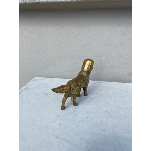 English Brass Hunting Dog Figure For Sale - Image 4 of 4