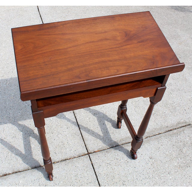 Antique Colonial Revival Walnut Lectern | Bible / Dictionary Stand | Rolling Book or Music Stand | 33” H For Sale - Image 9 of 14