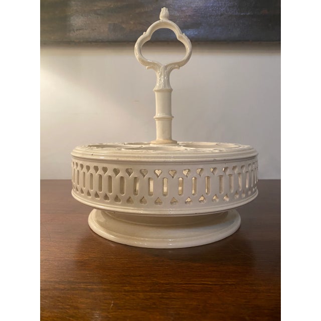 English Antique Creamware Cruet Stand For Sale - Image 3 of 11