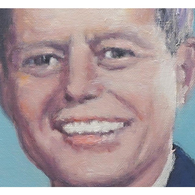 Realism Sean Wu Original Oil Portrait, President Kennedy For Sale - Image 3 of 5