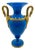 Charles X Two-Handled Vase in Opaline and Gilded Bronze For Sale