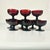 Glass 1920s Antique Art Deco Boho Chic Hollywood Regency Ruby Red Champagne Coupes - Set of 9 For Sale - Image 7 of 12