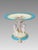 Royal Worcester Antique Royal Worcester Turquoise & Gilt Porcelain Glazed Compote or Cake & Sweet Stand With Cherubs / Putti Late 1800's For Sale - Image 4 of 11
