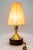 Metal Brass Table Lamp with Wood and Fabric Shade, Vienna, 1950s For Sale - Image 7 of 15