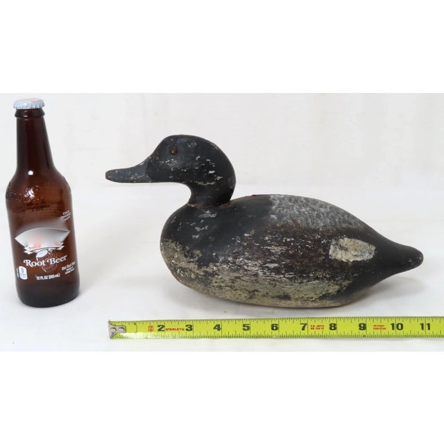 Antique Hand Carved & Painted Wood Duck Decoy From Maine For Sale - Image 12 of 13