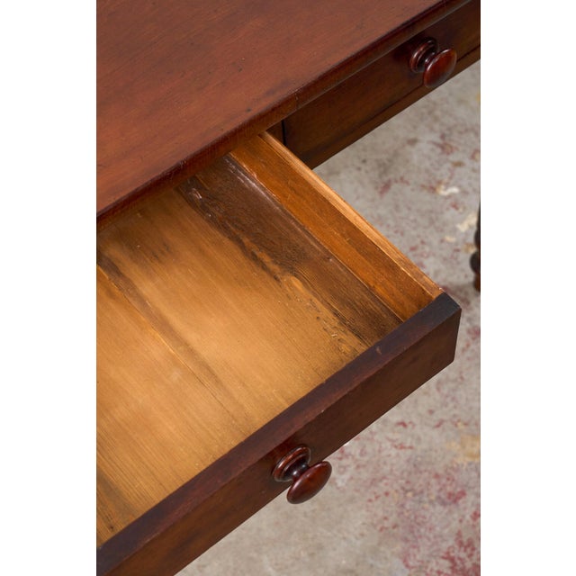 Brown 19th Century 2-Drawer Mahogany Desk/Wash Stand For Sale - Image 8 of 15