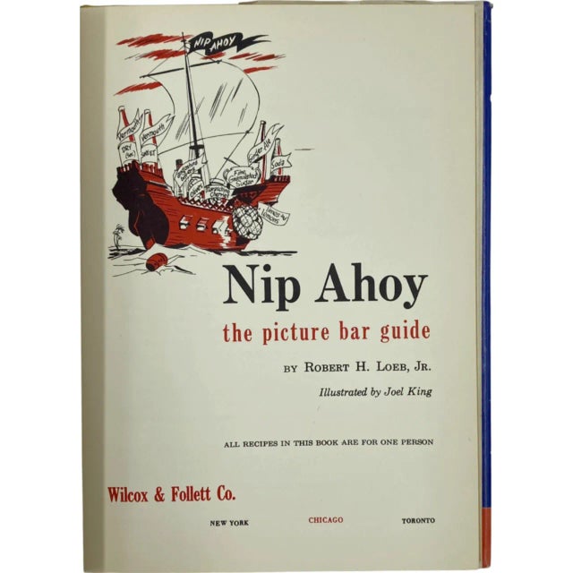 Paper Vintage 1954 "Nip Ahoy" by Robert H. Loeb Cocktail Book Hardcover Barware For Sale - Image 7 of 13