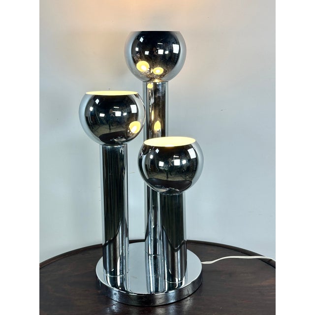 Vintage Space Age Chrome Table Lamp, 1970s For Sale - Image 13 of 13