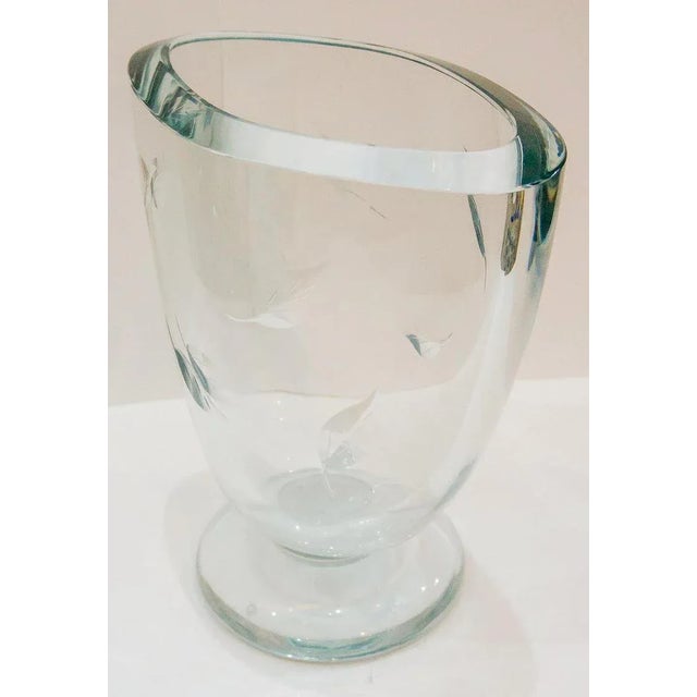 Orrefors Orrefors Leaf Motif Vase For Sale - Image 4 of 8