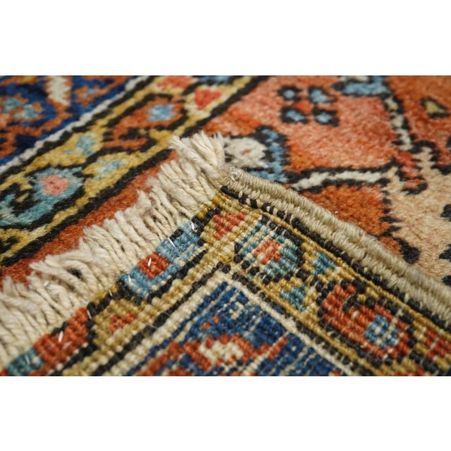 Orange Antique Heriz Rug 3'1'' x 5'5'' For Sale - Image 8 of 9