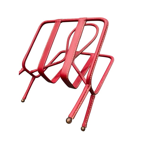Magazine Rack by Jacques Adnet, 1950s For Sale - Image 6 of 10