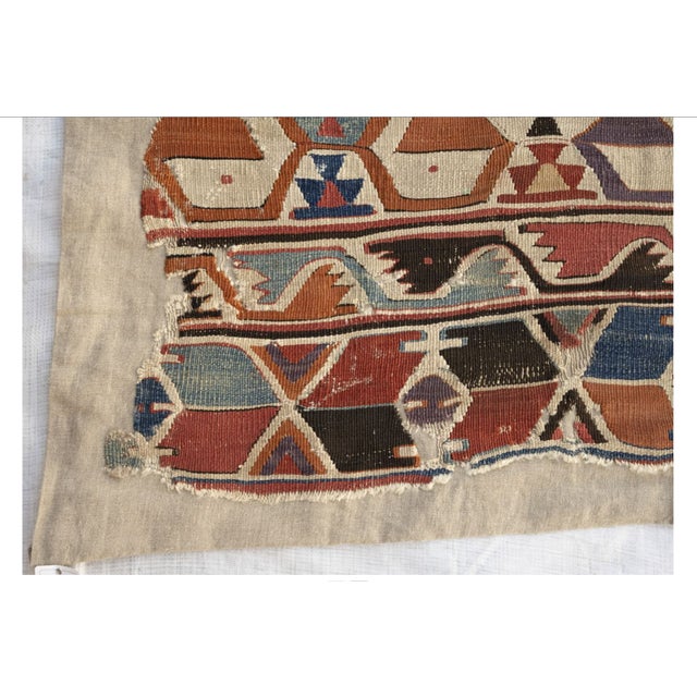 Traditional Antique Turkish Runner Kilim With Colorful Hexagon Geometric Motifs - Rug & Kilim For Sale - Image 3 of 5
