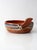 Mid 20th Century Mid 20th Century Mexican Pottery Hand-Painted Terracotta Handled Serving Dish For Sale - Image 5 of 14