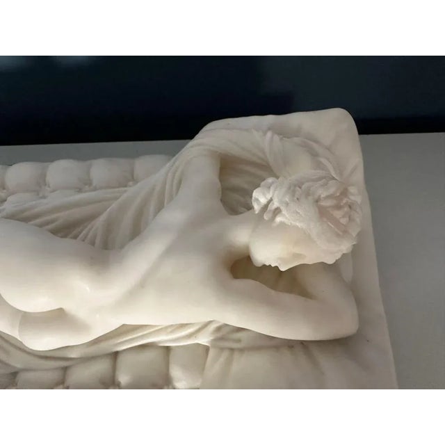 Italian School Artist, Figurative Sculpture, 19th Century, Carrara Marble For Sale - Image 4 of 10