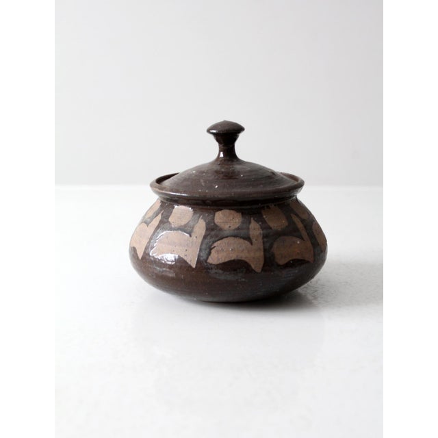 Vintage Studio Pottery Jar For Sale - Image 9 of 9