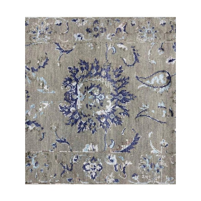 Textile 1990s Handwoven Indian Agra Area Rug 10x14 For Sale - Image 7 of 10