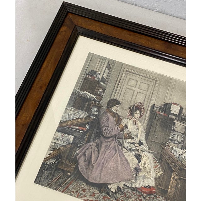 Impressionist James Dobie "The New Will" Color Engraving After Walter Dendy Sadler C.1894 For Sale - Image 3 of 9