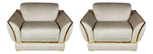 Set of Italian Armchairs in Velour and Gilt Metal by Alberto Smania, 1970s