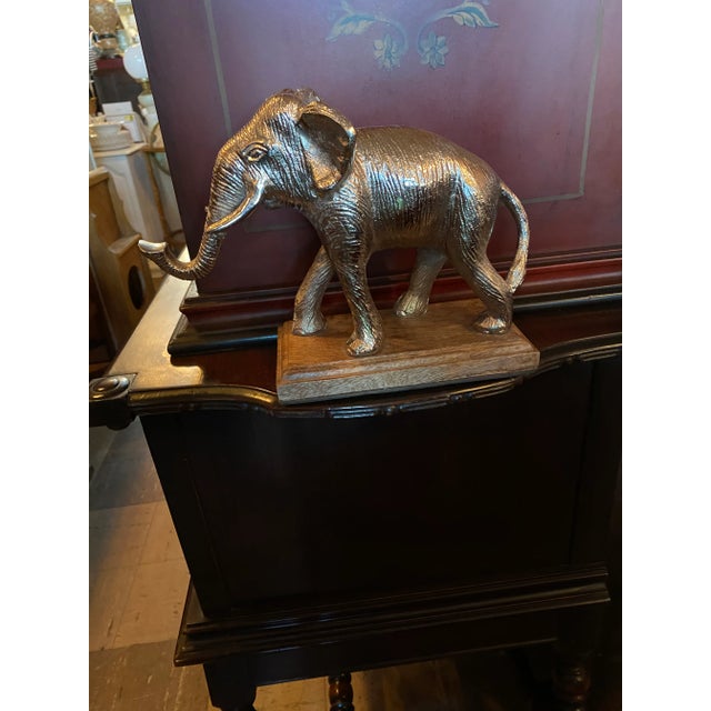 Silver Plated Metal Elephant For Sale In Nashville - Image 6 of 6
