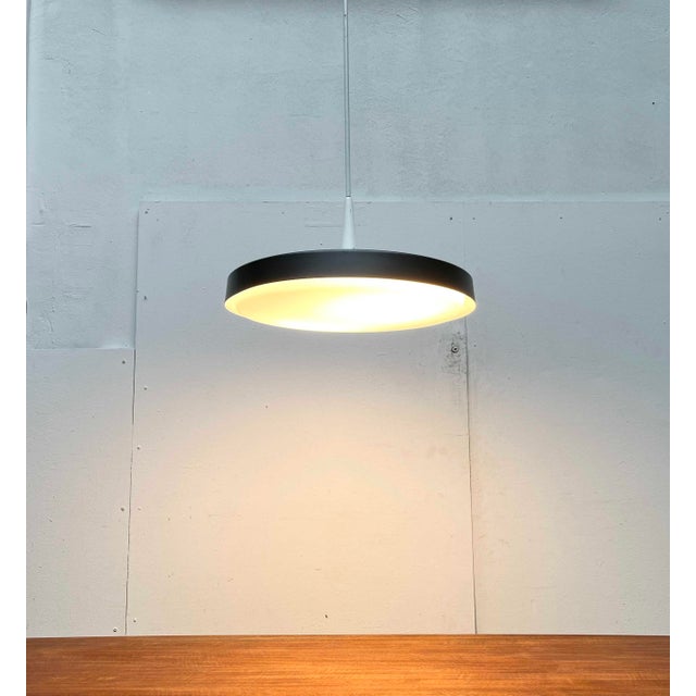 Metal Mid-Century German Space Age Minimalist Model A 205 Ufo Pendant Lamp from Staff Leuchten, 1960s, Set of 2 For Sale - Image 7 of 18