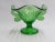 Fenton Dolphin Green Uranium Glass Two Handled Crimped Bowl Vintage Manufacturer: Fenton, 1920's - 1930's Pattern: Dolphin...