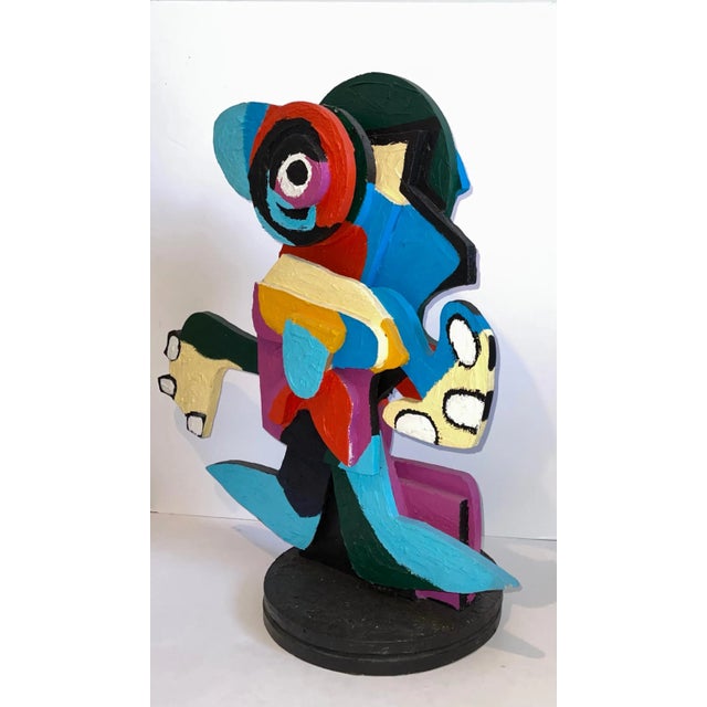 Karel Appel Colorful Expressionist Hand Painted Wood Cobra Sculpture Pop Art, 1977 For Sale In Miami - Image 6 of 9