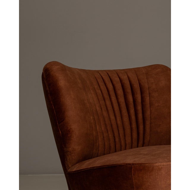 Wood 1940s Danish Upholstered Cocktail Chairs - A Pair For Sale - Image 7 of 18