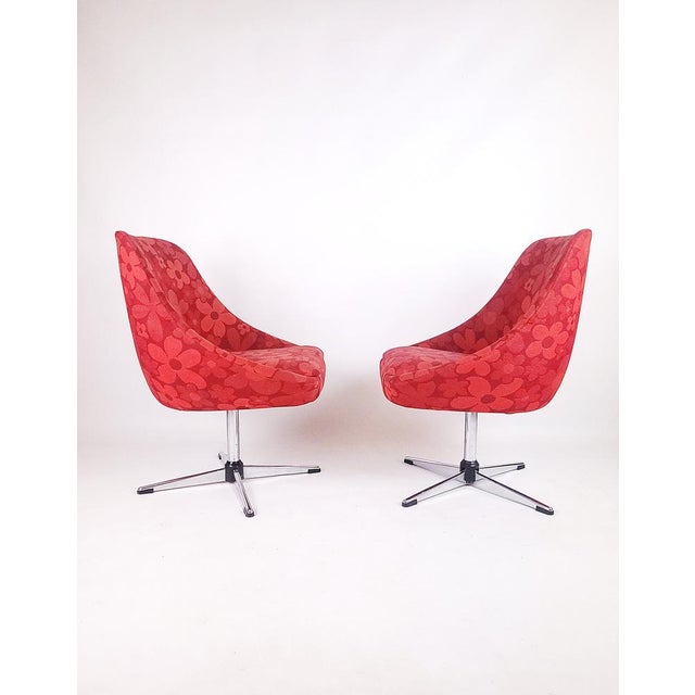 Flower Power Swivel Chairs, 1970s, Set of 2 For Sale - Image 4 of 11