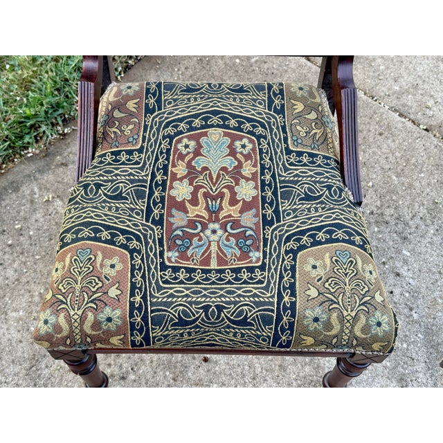 Antique 19th Century Eastlake Victorian Aesthetic Movement Mahogany Parlor Chair For Sale - Image 4 of 10