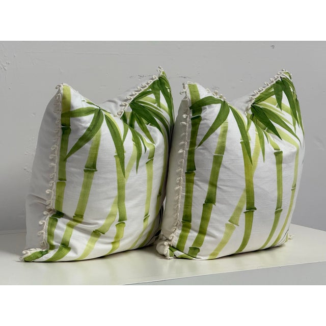 Coastal Celerie Kemble for Eastern Accents Bamboo Forest Decorative Pillows, Pair For Sale - Image 3 of 12