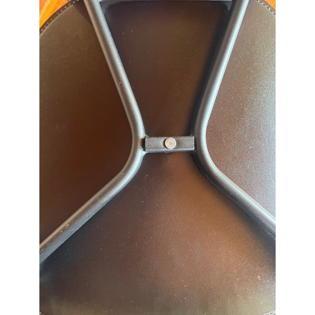 Black Sossano Italian Postmodern Leather Dining Chairs For Sale - Image 8 of 8