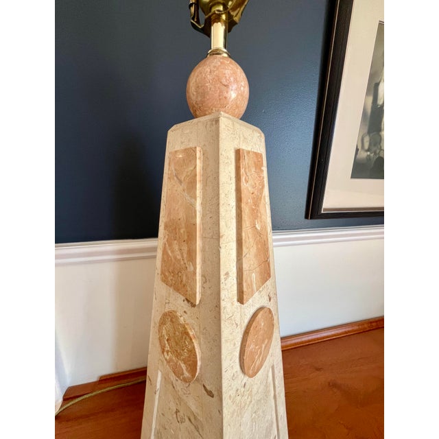 Maitland - Smith Postmodern Tessellated Obelisk Lamp For Sale - Image 4 of 8