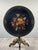 19th Century Napoleon III Pedestal Table in Black Lacquered Wood with Painted Floral Decoration For Sale - Image 3 of 10