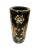 Metal Gold and Black Tubular Ceramic Vase With Middle Ages Theme For Sale - Image 7 of 9