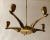 Gold French Brass Chandelier, 1950s For Sale - Image 8 of 12