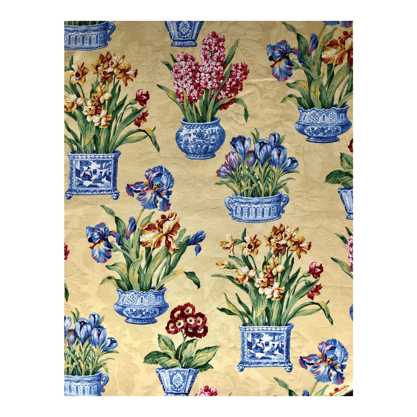 Kingsway Melanie Chinoiserie Chintz Fabric 3.7 Yards Chairish