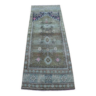1960s Turkish Handmade Oushak Bohemian Runner Rug For Sale