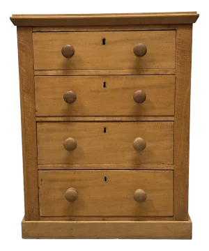 Antique English Bank of Drawers
