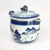 A fine antique Chinese Export porcelain lidded cider jug. In the Canton pattern. Decorated in underglaze blue with a...